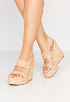 Steve Madden Sunflower Wedge - Muiltjes Met Hak - Natural