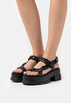 Steve Madden Provoke - Sandalen Met Plateauzool - Black