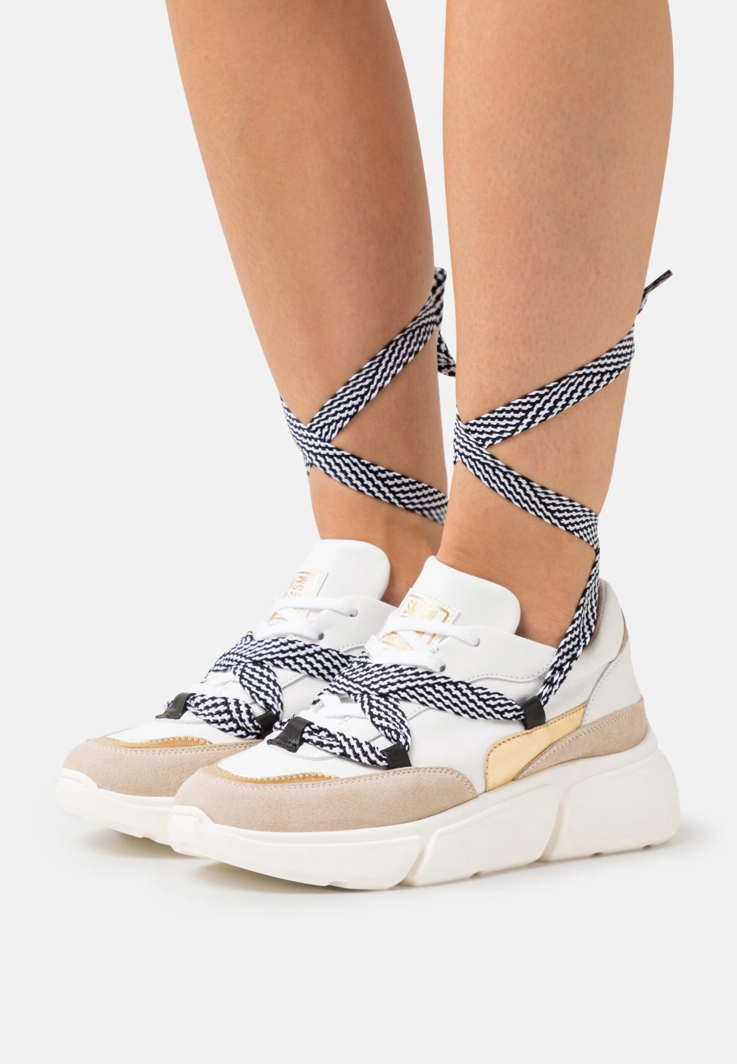 Steve Madden Maisie - Sneakers Laag - White/Gold 1 Steve Madden Maisie - Sneakers Laag - White/Gold