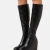 Steve Madden Justly - Laarzen Met Sleehak - Black