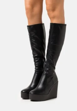 Steve Madden Justly - Laarzen Met Sleehak - Black