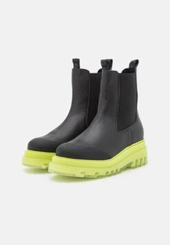 Steve Madden Myrtha - Enkellaarsjes Met Plateauzool - Black/Lime -Steve Madden 618d9233b6914c0d88a2e1300bf1285b