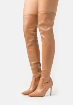 Steve Madden Late Night - Overknee Laarzen - Tan Paris