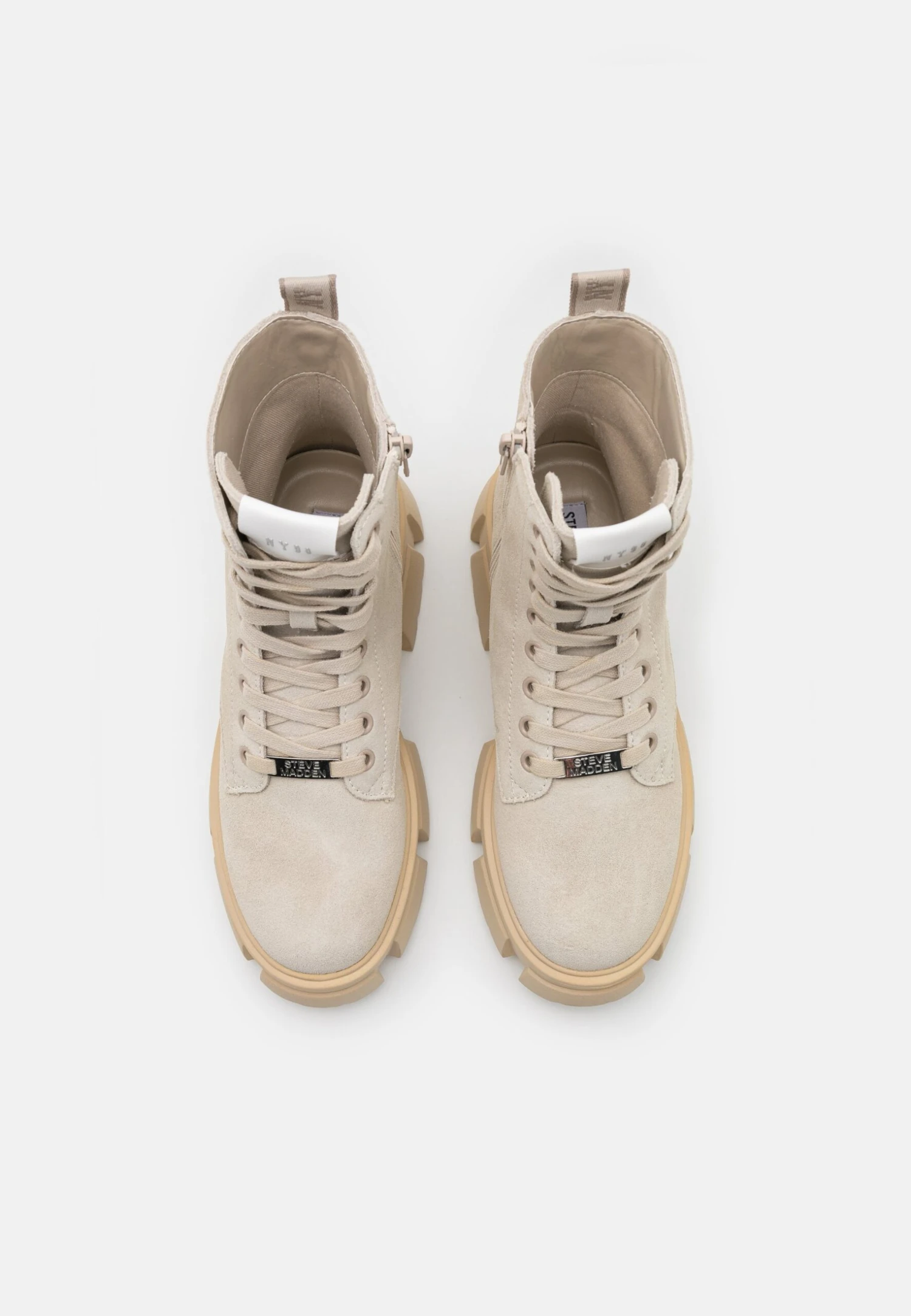 Steve Madden Tanker - Enkellaarsjes Met Plateauzool - Beige 8 Steve Madden Tanker - Enkellaarsjes Met Plateauzool - Beige - Afbeelding 8