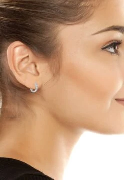 Steve Madden Pave Huggies - Oorbellen - Medium Grey