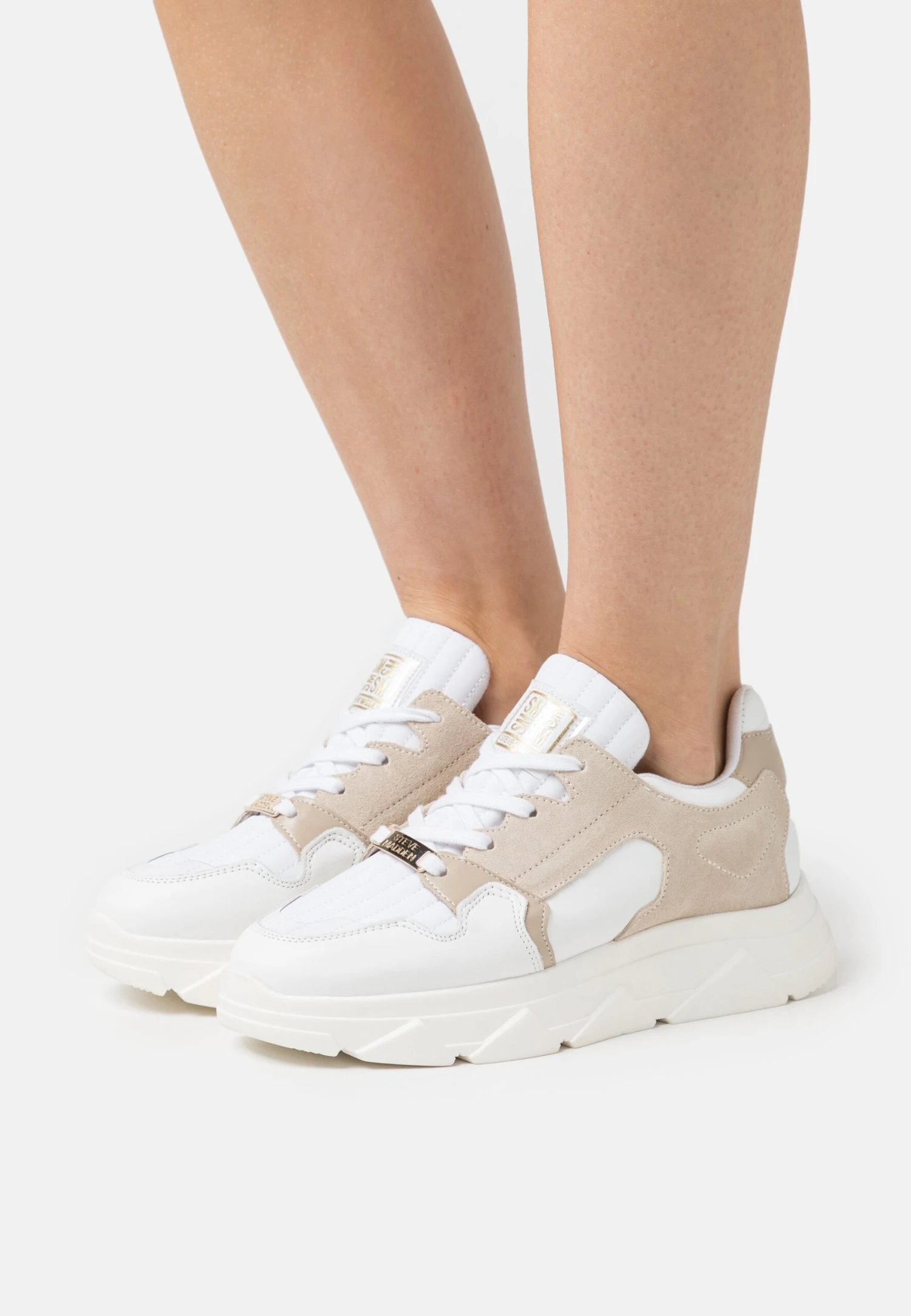 Steve Madden Poppy - Sneakers Laag - White/Beige 1 Steve Madden Poppy - Sneakers Laag - White/Beige