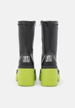 Steve Madden Georginia - Enkellaarsjes Met Plateauzool - Black/Lime -Steve Madden 8eb01815bdd2498585074e9f31e1c553