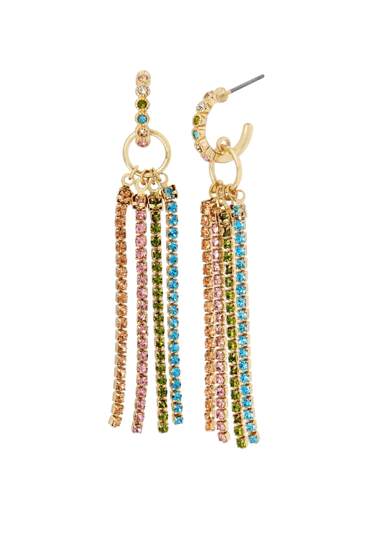 Steve Madden Rhinestone Fringe Huggies - Oorbellen - Open Miscellaneous 2 Steve Madden Rhinestone Fringe Huggies - Oorbellen - Open Miscellaneous - Afbeelding 2