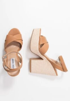 Steve Madden Jina - Sandalen Met Plateauzool - Tan -Steve Madden b9596630f8ae4a73a49e7040248146d0