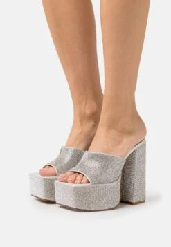 Steve Madden Trixie R - Muiltjes Met Hak - Silver-Coloured