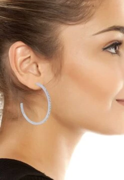 Steve Madden Pave Hoop- Oorbellen - Medium Grey