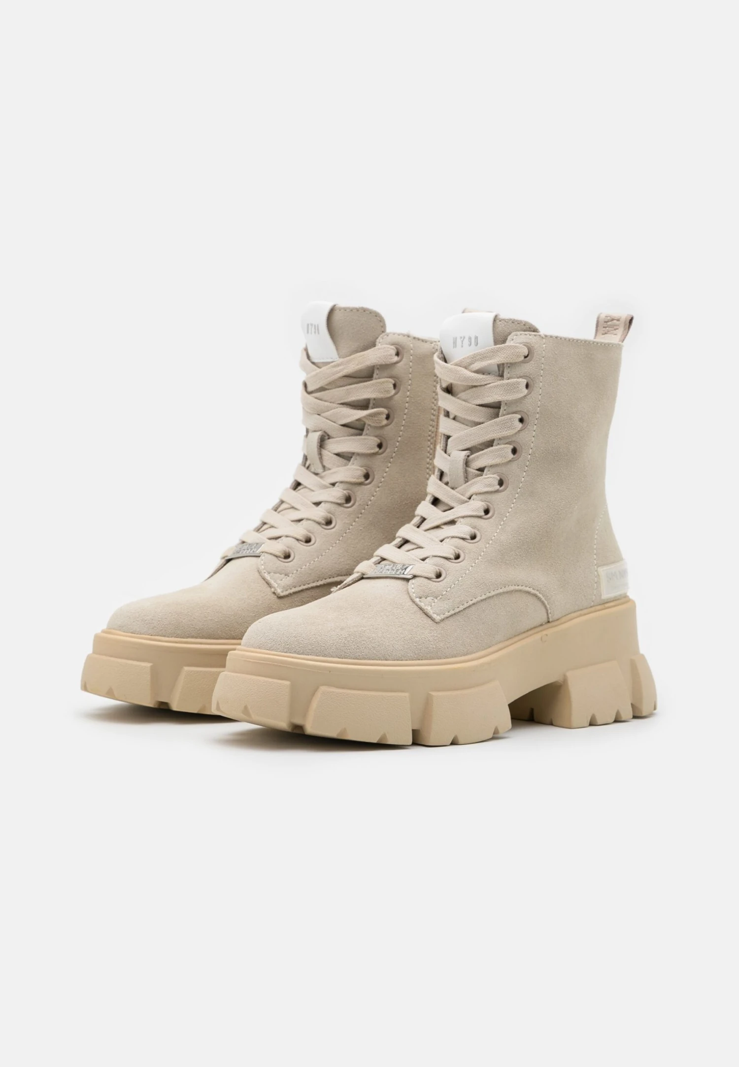Steve Madden Tanker - Enkellaarsjes Met Plateauzool - Beige 5 Steve Madden Tanker - Enkellaarsjes Met Plateauzool - Beige - Afbeelding 5