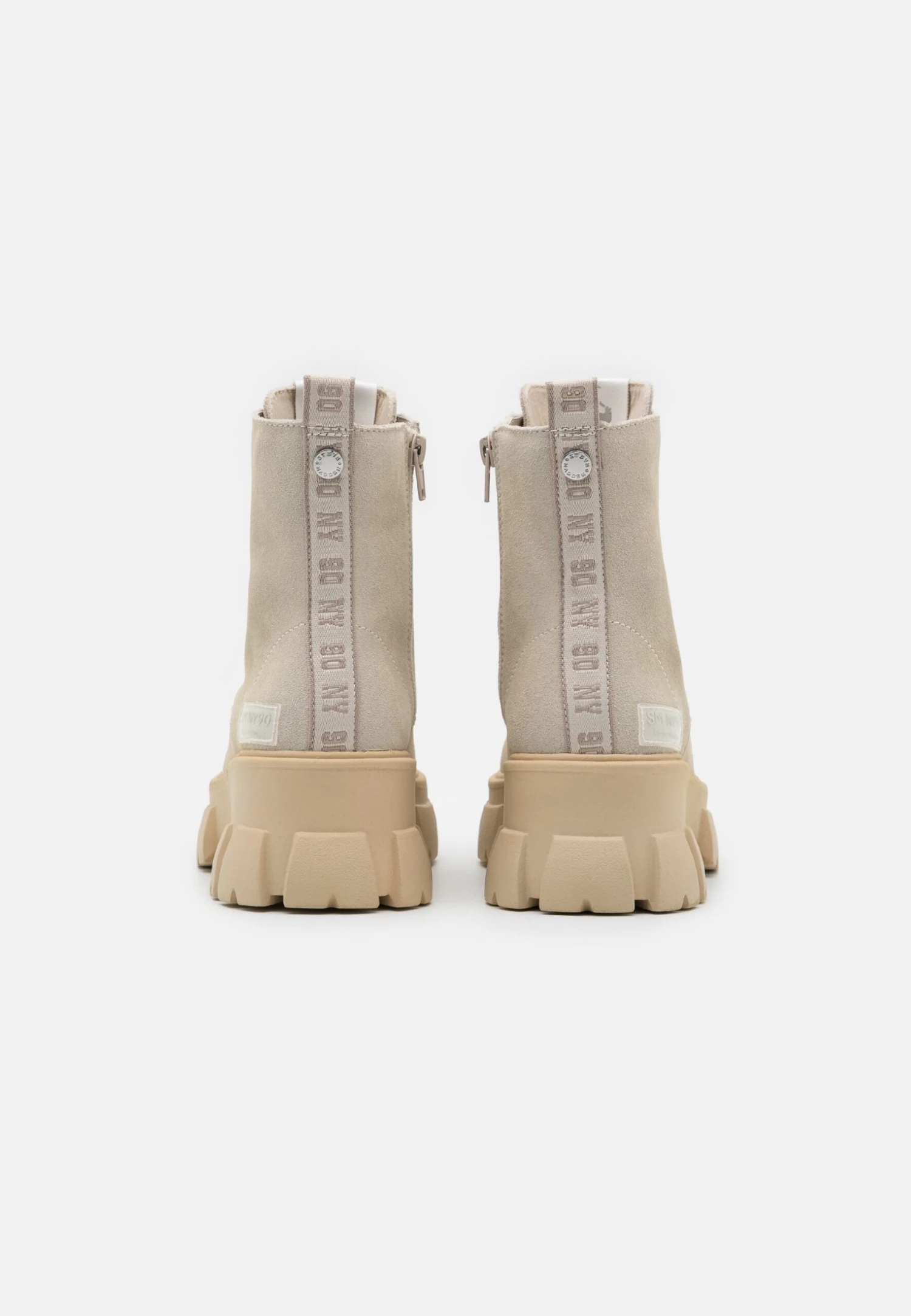 Steve Madden Tanker - Enkellaarsjes Met Plateauzool - Beige 6 Steve Madden Tanker - Enkellaarsjes Met Plateauzool - Beige - Afbeelding 6