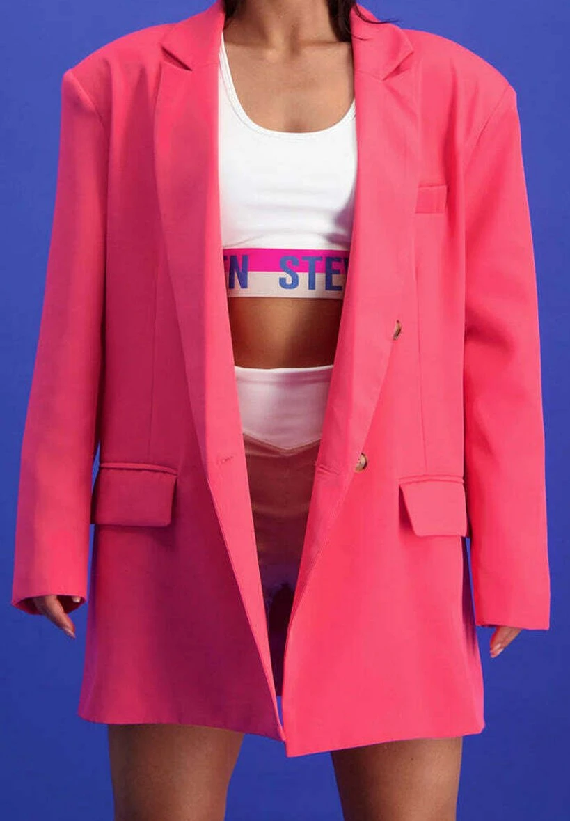 Steve Madden Isabella - Halflange Jas - Pink Glo 1 Steve Madden Isabella - Halflange Jas - Pink Glo