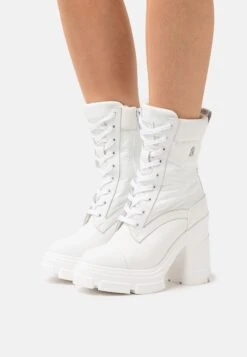 Steve Madden Beverly - Enkellaarsjes Met Hoge Hak - White